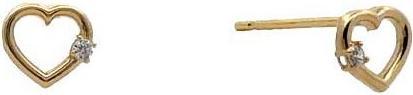 Image du produit Passion Boucles D'Oreilles Or 9 Carats - Zirconia - Coeur