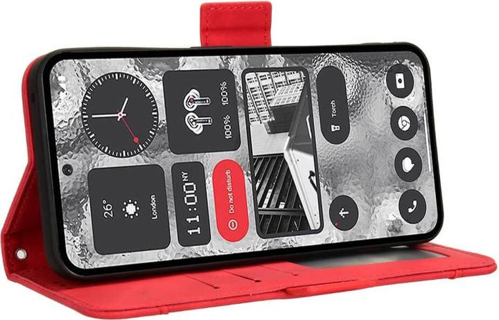 Produktbild Cover-Discount Nothing Phone (2) - Etui mit vielen Kartenfächer rot (Nothing Phone (2))