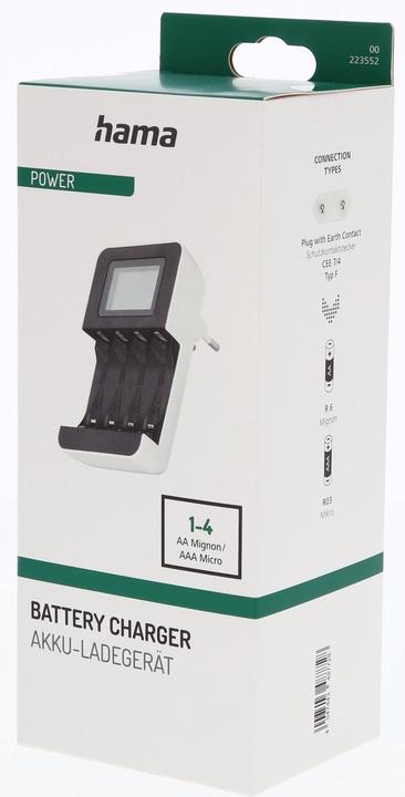 Immagine prodotto Hama Caricabatterie per 1-4 batterie NiMh AA o AAA (1 pz., AAA, AA, Caricabatterie senza batteria)