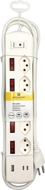 Actual product image Steffen Schönenberger socket outlet l. Principio+ (5x, Type 13, 2 m)