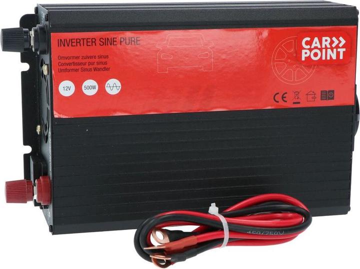 Carpoint Pure Sinus Omvormer 12V>230V 500W
