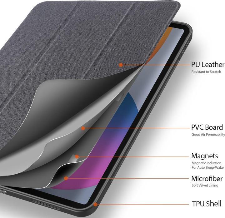 Produktbild Dux Ducis Domo Tri-fold Smart Case (Apple iPad Pro 12.9 2018, Apple iPad Pro 12.9 2020, Apple iPad Pro 12.9 2021, Apple iPad Pro 12.9 2022)