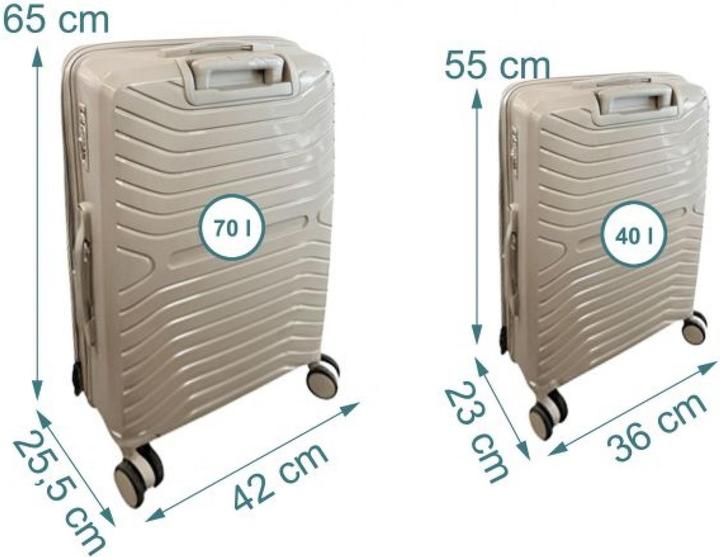 Image du produit Relaxdays 2 valises rigides (40 l)