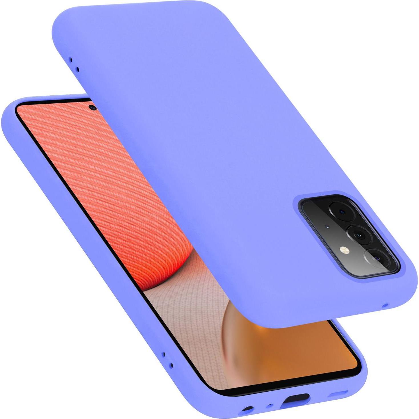 Cadorabo TPU Liquid Silicone Case Cover (Samsung Galaxy A72), Smartphone Hülle, Violett