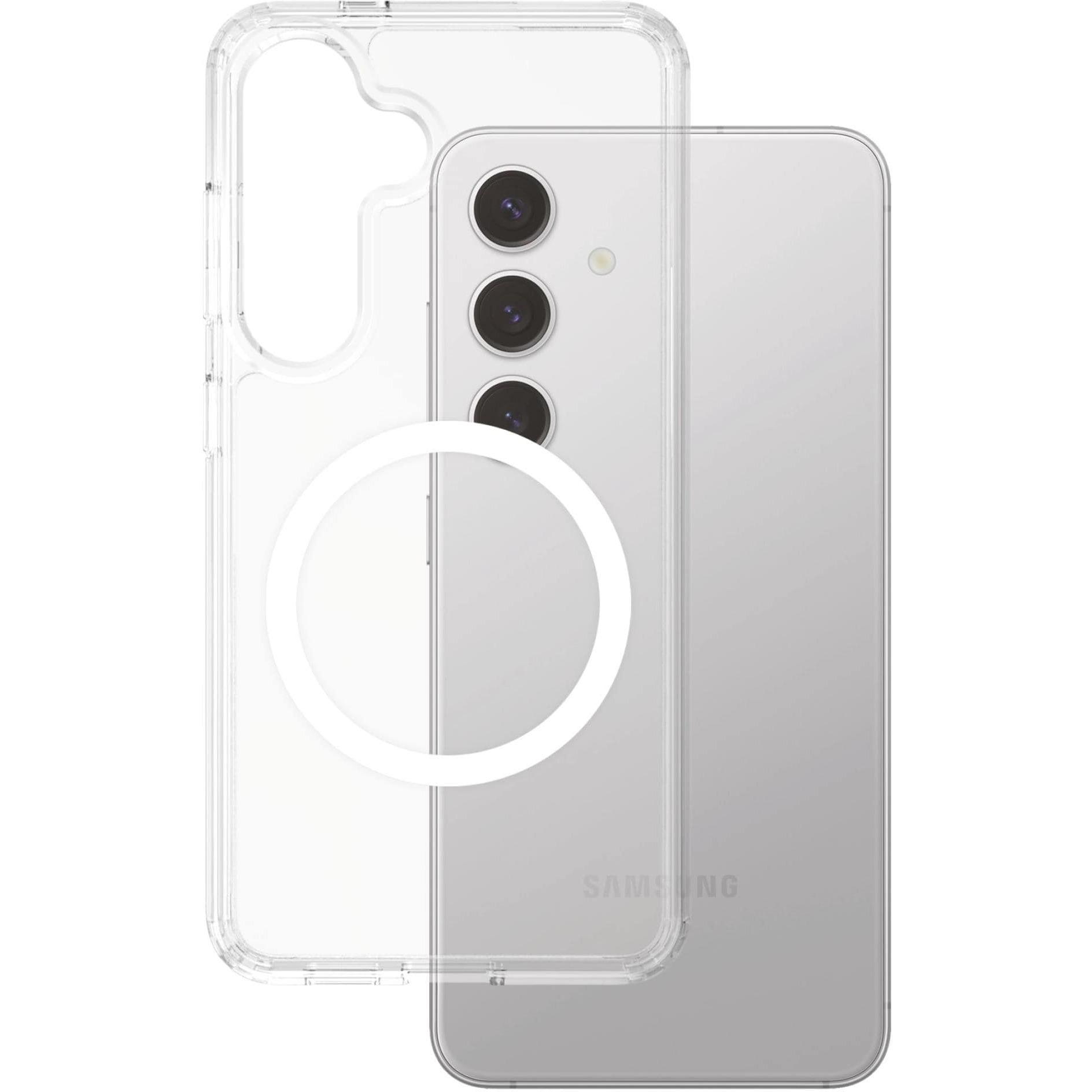PanzerGlass CARE by  Flagship Case Transparent Urban Combat m. Weiss Qi Compatible Samsung Galaxy S (Samsung Galaxy S25+...