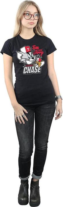 Actual product image Tom & Jerry Womens/Ladies Cat & Mouse Chase Cotton T-Shirt (L)