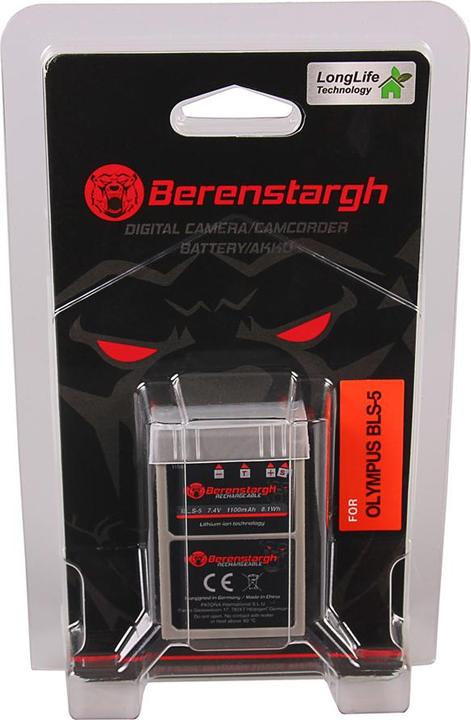 Productafbeelding Berenstargh Akku f. Olympus PS-BLS-5 PEN EP3 E-P3 EPL2 E-PL2 EPL3 E-PL3 EPM1 E-PM1m (Batterij van de camera)