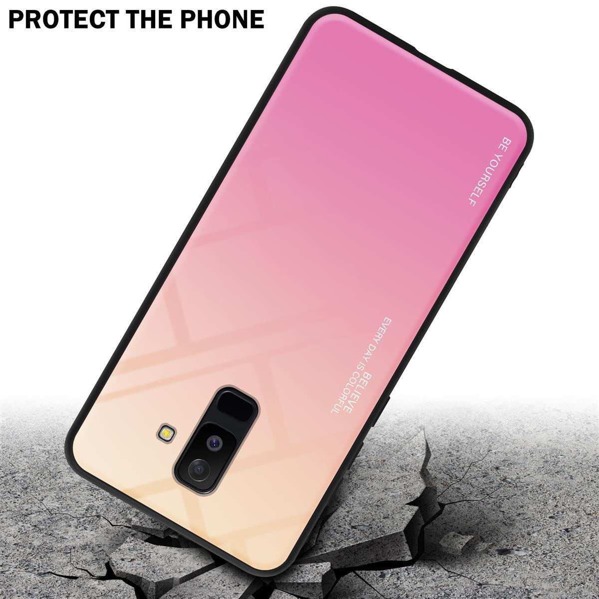 Thumbnail - Cadorabo TPU 2 Farben Glas Cover (Samsung Galaxy A6+), Smartphone Hülle, Schwarz