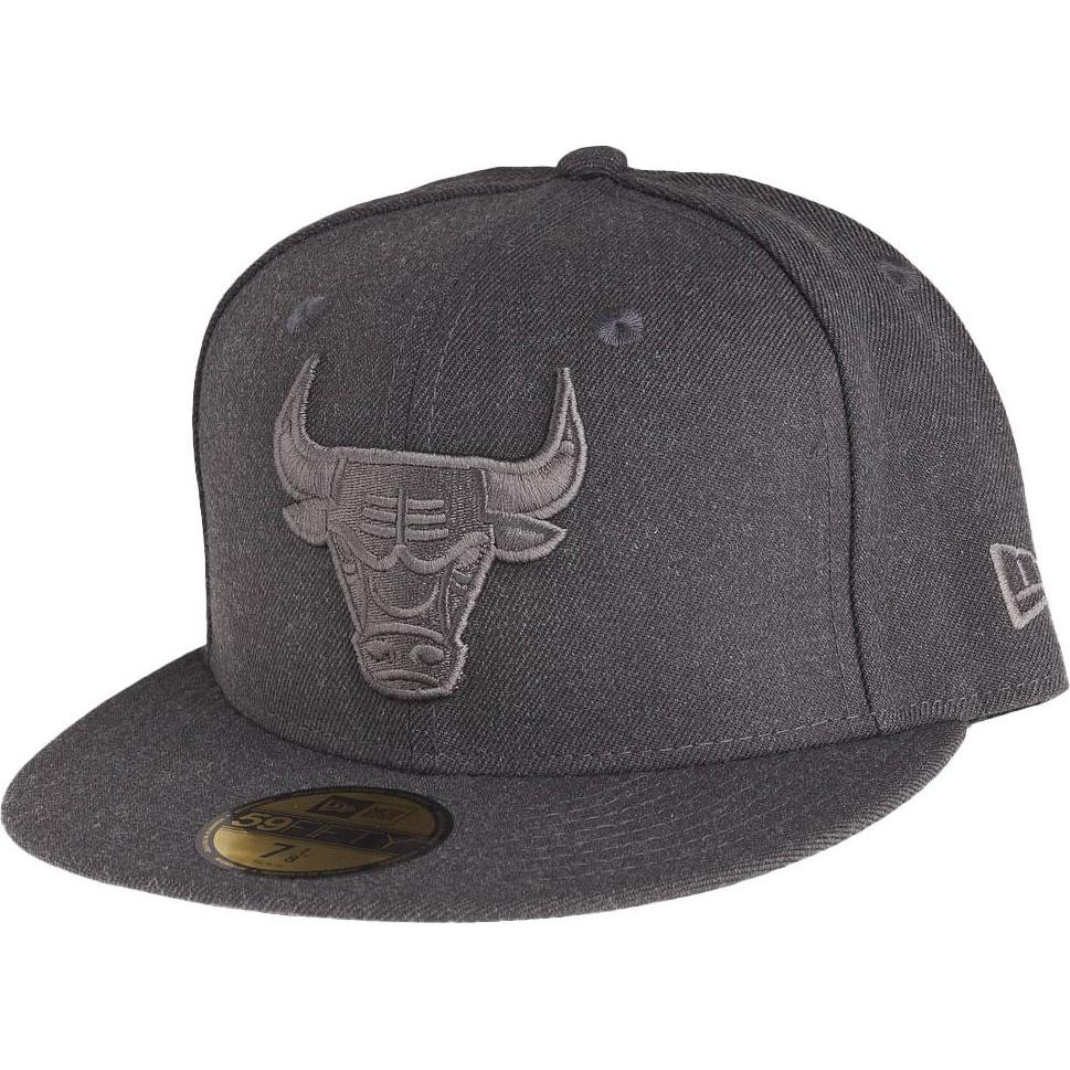 New Era, Herren, Cap, 59Fifty Cap - GRAPHITE Chicago Bulls grau - 6 7/8, Grau, (6 7/8)