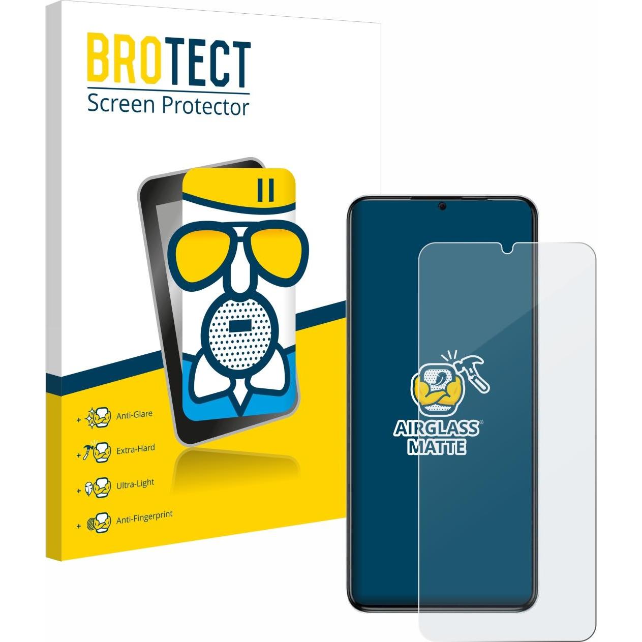 BROTECT AirGlass Panzerglasfolie Matt (1 Stück, Oukitel C50), Smartphone Schutzfolie, Grau