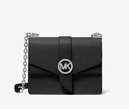 Actual product image Michael Kors Shoulder Bag GREENWICH Black 20 x 17 x 7 cm