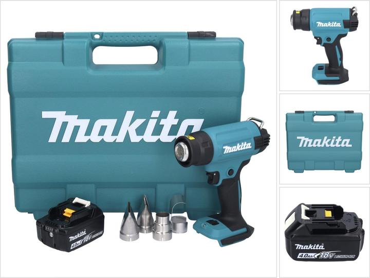 Actual product image Makita DHG 181 M1K Battery hot air blower 18 V 150 - 550Â°C + 1x rechargeable battery 4.0 Ah + case -