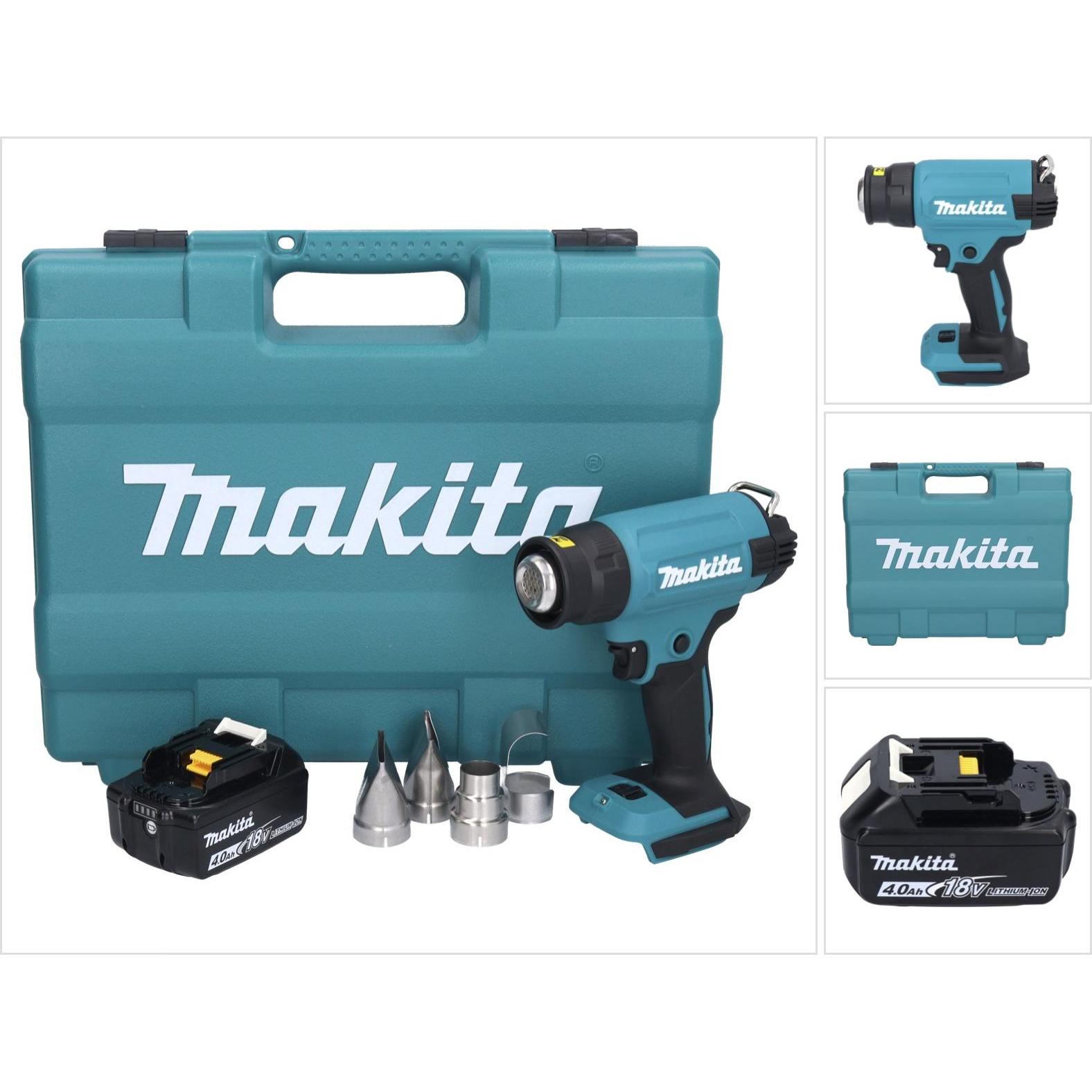 Makita, Heissluftföhn, DHG 181 M1K Akku HeiÃŸluftgeblÃ¤se 18 V 150 - 550Â°C + 1x Akku 4,0 Ah + Koffer - ohne Ladege