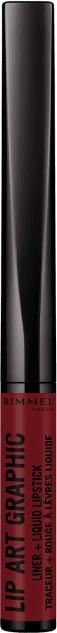 Actual product image Rimmel London Lip Art Graphic liner&liquid lipstick #810-be free (810 Be Free)