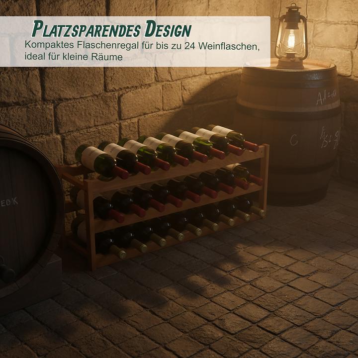 Actual product image Relaxdays winerack (24 bottles, 78 x 21 x 28 cm)