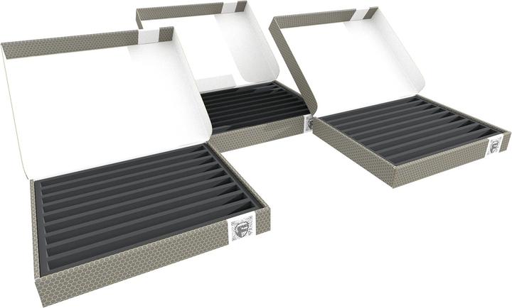 Feldherr 3 Stück Lagerboxen FSLB040 mit 9 Fächern, für Modelleisenbahnen Spur N (Matières plastiques, Mousse)