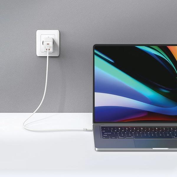 Productafbeelding Usams US-CC180 65W ACC 3-poorts GaN snellader (EU) -- Sandru serie (65 W)