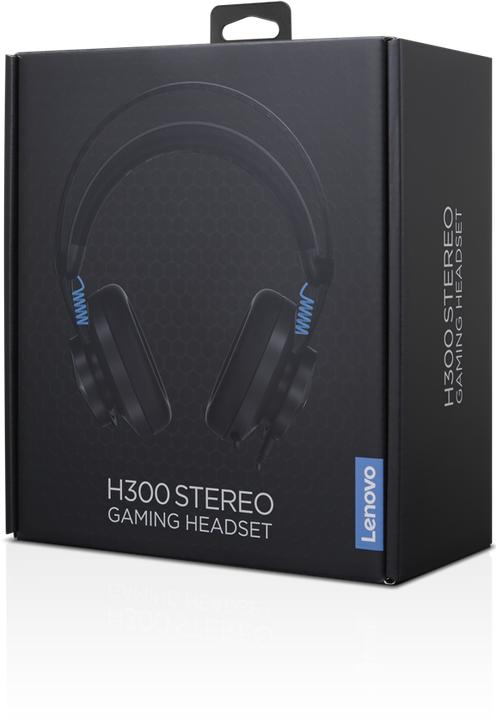 Actual product image Lenovo Legion H300 Headphones Wired Headband Gaming Black (Cable)