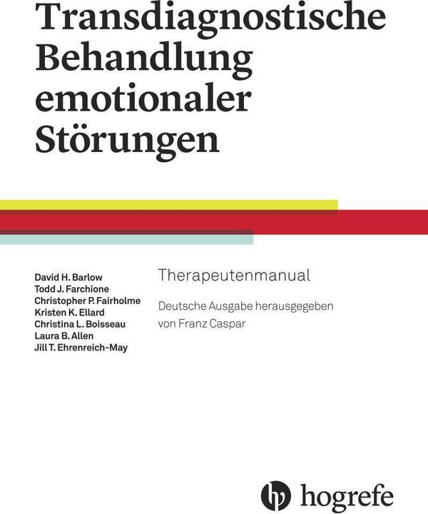 Produktbild Transdiagnostische Behandlung emotionaler Störungen (Deutsch, David H. Barlow, 2019)