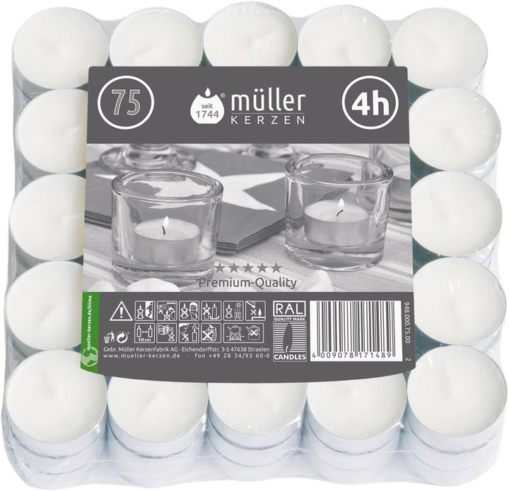 Actual product image müller Kerzen Tealights, 75pcs flat pack