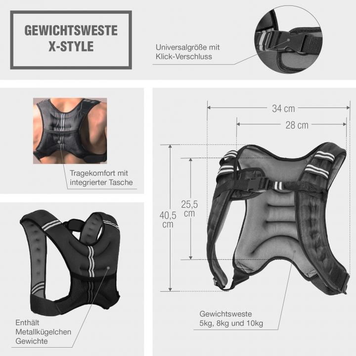 Produktbild Gorilla Sports Gewichtsweste (1 x 5 kg)
