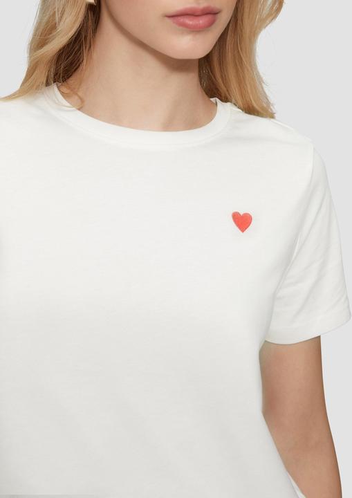 Produktbild S.Oliver T-Shirt Jerseyshirt mit Herz-Stickerei (XXL)