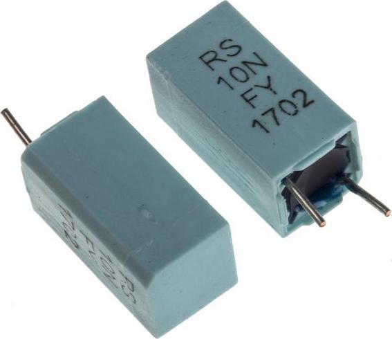 Actual product image RS PRO Polystyrene Film Capacitor, 63V dc, ±1%, 10nF, Through Hole