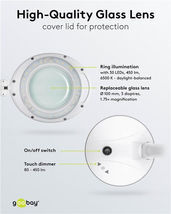 Actual product image Goobay LED-Stand-Lupenleuchte (450 lm)