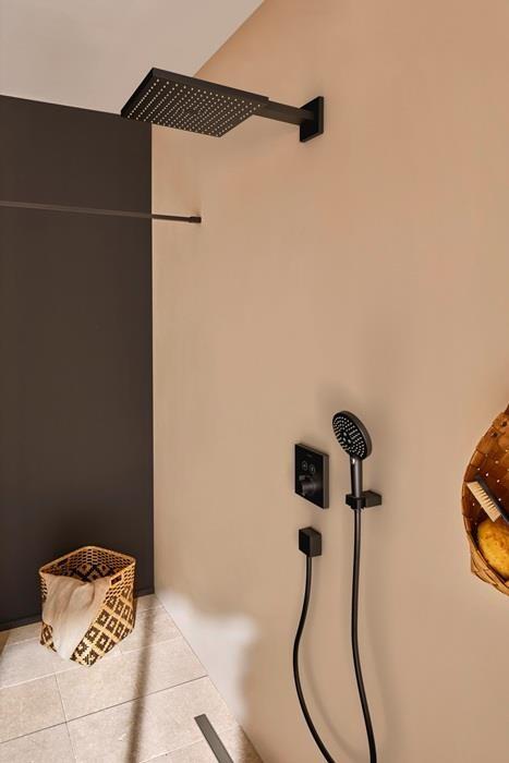 Image du produit hansgrohe HG Raccord de flexible FIXFIT SQUARE avec clapet anti-retour noir mat