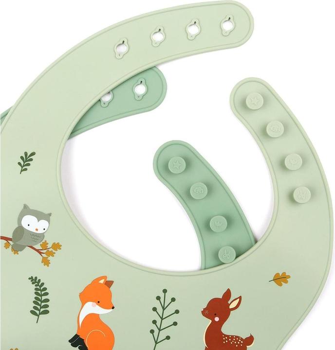 Actual product image A Little Lovely Company Forest Friends Bib Set of 2 22.5 x 27 cm (3 months)