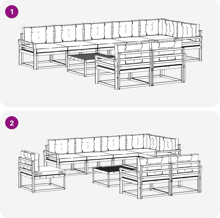Produktbild vidaXL Outdoor-Sofa