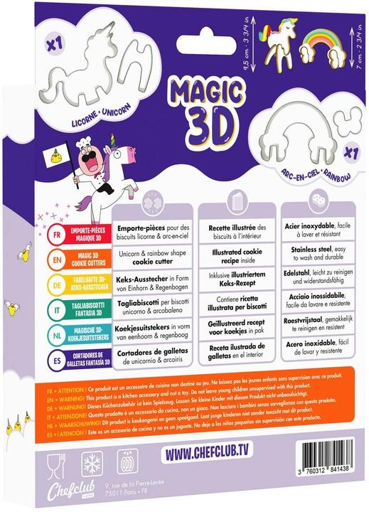 Actual product image Chefclub Cookie cutter - Unicorn & Rainb.284143