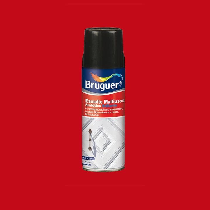 Actual product image Bruguer Synthetic Enamel 5197988 Spray Multipurpose Vermillion Red 400 Ml (400 ml)