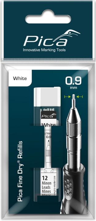 Image du produit Pica Jeu de mines Fine-Dry blanc - SB (12 pcs, 0.90 mm)