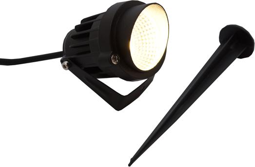 Produktbild Lumina Swiss LED Gartenspot 6W 2700K schwarz mit 5m Kabel (500 lm, IP65)