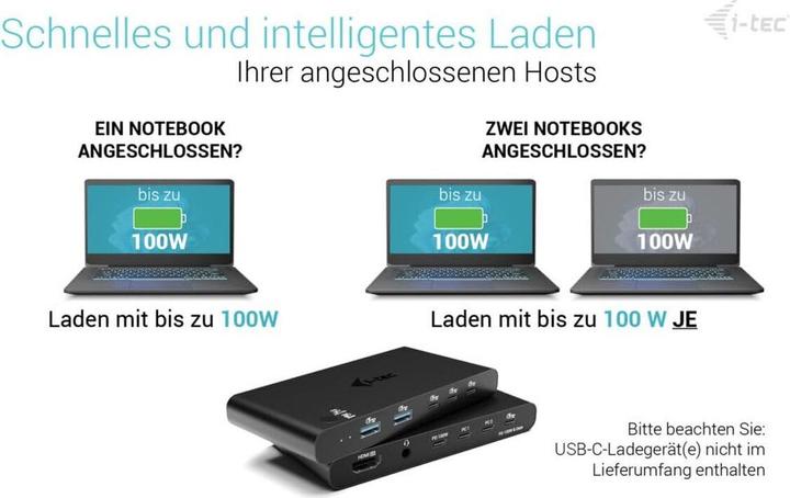 Produktbild i-tec Kvm HDMI Dock For 2 Hosts (USB-C)