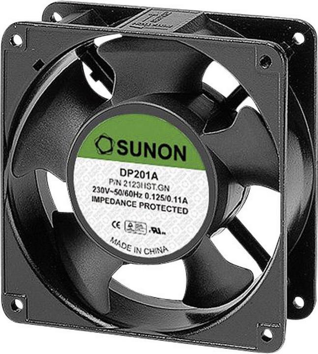 Actual product image Sunon DP201A2123HST.GN Axial fan 230 V/AC 177 m³/h (L x W x H) 120 x 120 x 38 (120 mm, 1 x)