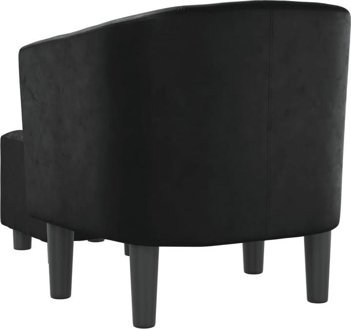 Actual product image vidaXL Clubsessel mit Fusshocker Schwarz Kunstleder,Farbe