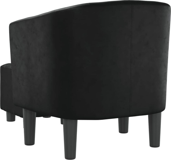 Actual product image VidaXL Clubsessel mit Fusshocker Schwarz Kunstleder,Farbe