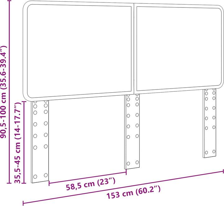 Image du produit vidaXL Kopfteil (3 x 153 x 100 cm)
