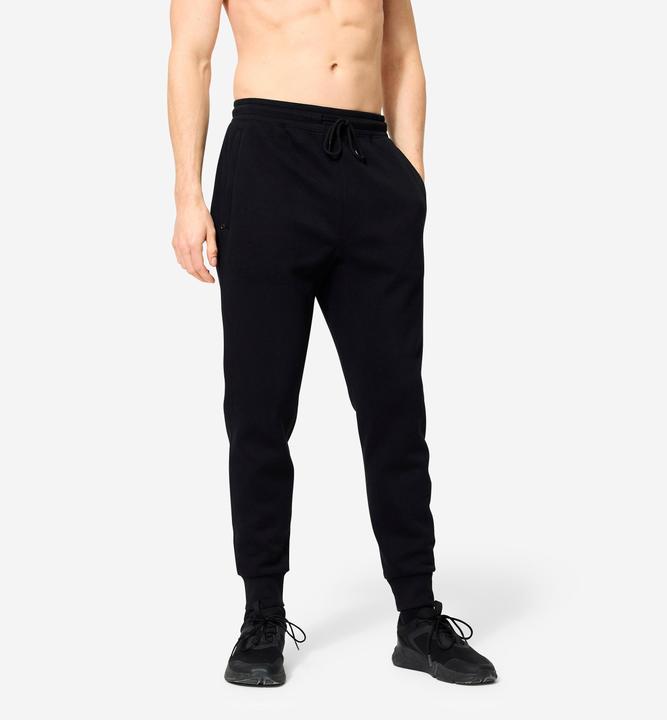 Domyos Jogginghose Herren Fleece schwarz