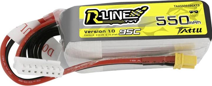 Produktbild Tattu Akumulator R-Line 550mAh 22.2V 95C 6S1P XT30 (22.20 V, 550 mAh)
