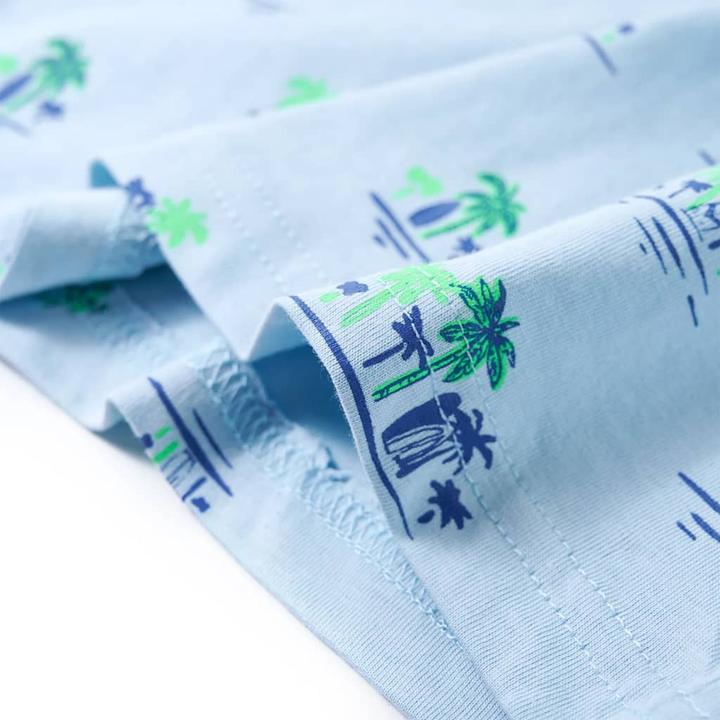 Image du produit vidaXL T-shirt enfant bleu clair 92,Composition : 100 % coton,Couleur (92)