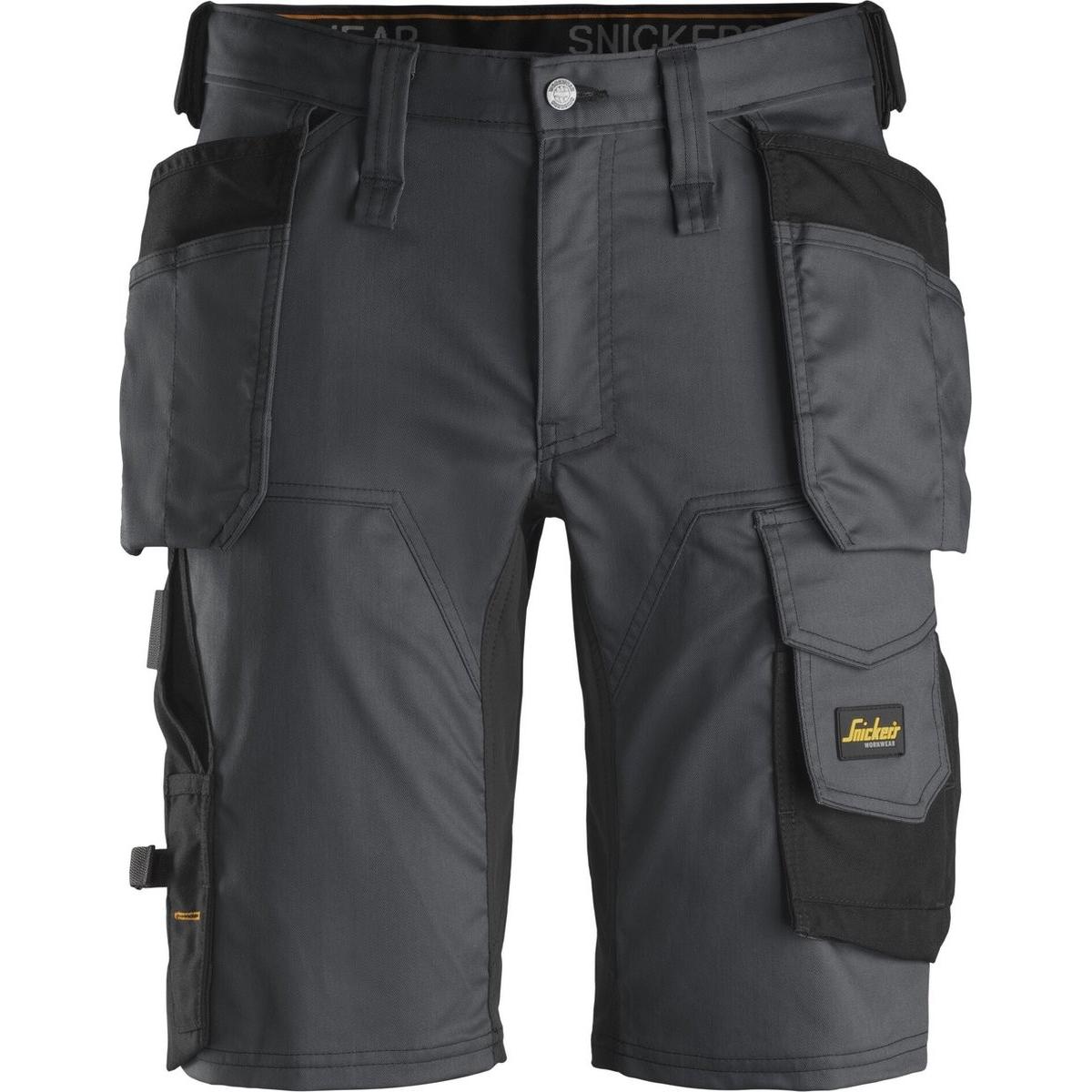 Snickers Workwear, Pantaloni da lavoro, Snickers Korte Broek 6141 Staal Grijs - Zwart (5804) Maat 054 (54)