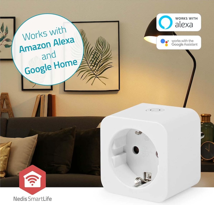 Actual product image Nedis SmartLife Smart plug Zigbee 3.0 | Power meter | 3680 W | Hybrid (CEE 7/7) | 0 - 55 °C |