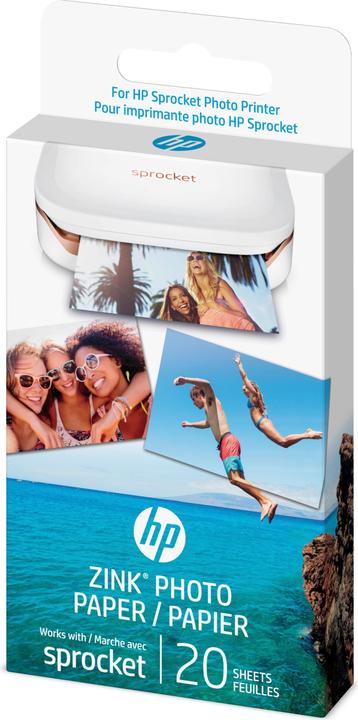 HP Sprocket Fotopapier Zink (290 g/m², Foto (5x7.6cm), 20 x)