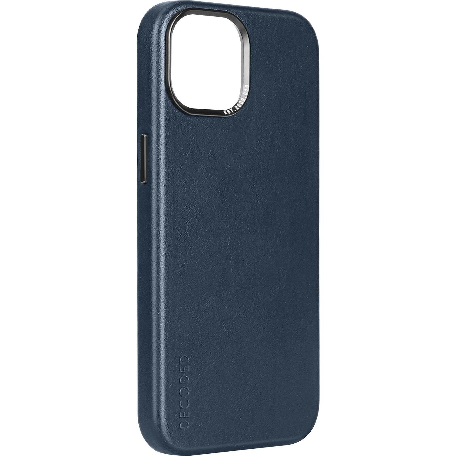 Thumbnail - Decoded Vollnarben-Anilinleder Series (Apple iPhone 15), Smartphone Hülle, Blau