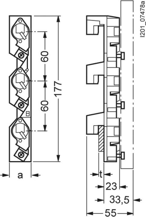 Actual product image Siemens Neozed fuse base (63 A)