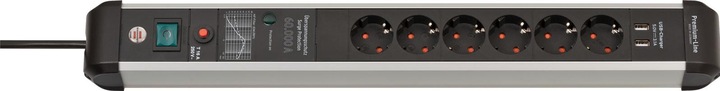 Image du produit Brennenstuhl Ligne Premium-Protect (6 x, USB, 3 m)