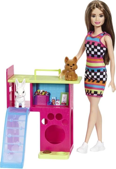 Produktbild Barbie Mattel Puppe Vogel mit Haustieren, Mehrfarbig (HGM62)